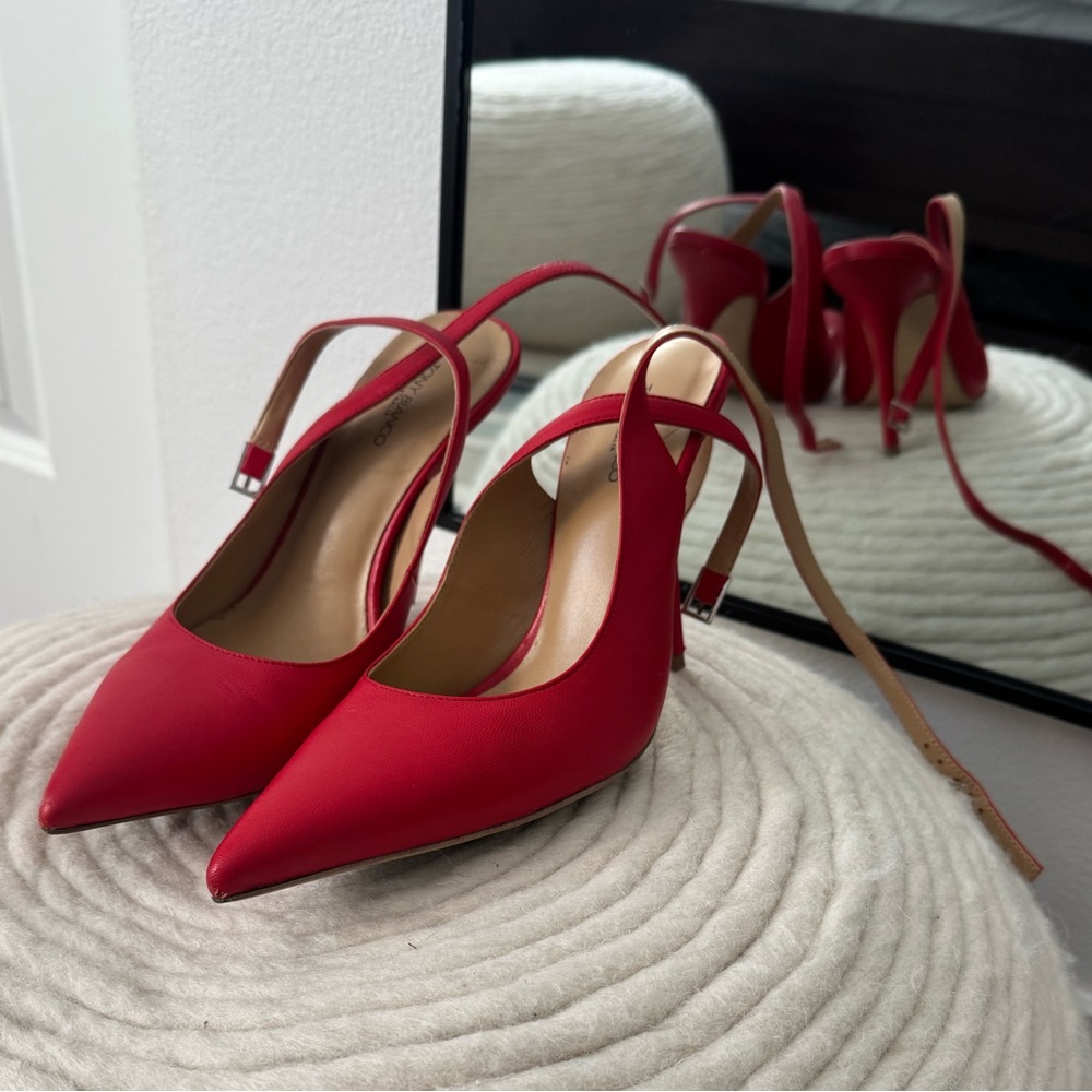Tony Bianco Scarlet Slingback Heels
